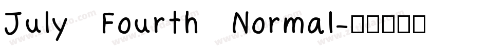 July Fourth Normal字体转换